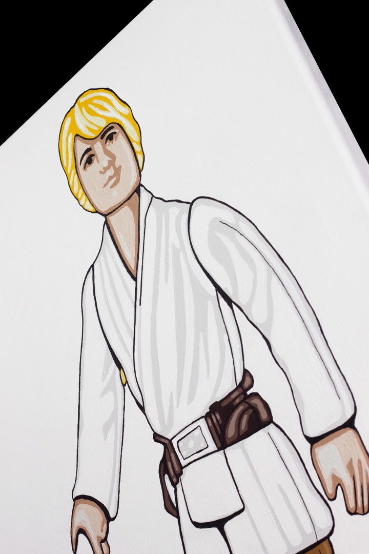 Luke skywalker kenner figure painting