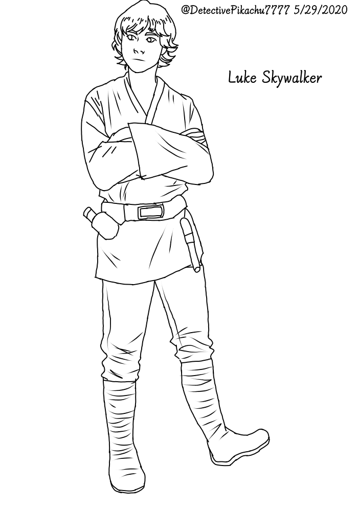 Luke skywalker sketch detectivepikachu