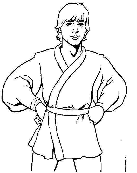 Star wars luke skywalker coloring pages