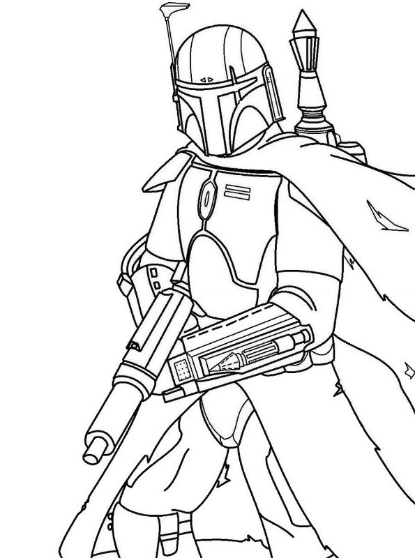 Mandalorian coloring pages printable for free download