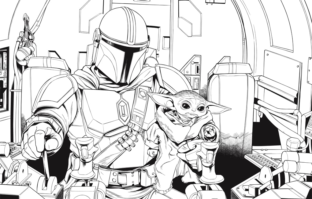 Star wars the mandalorian colouring book