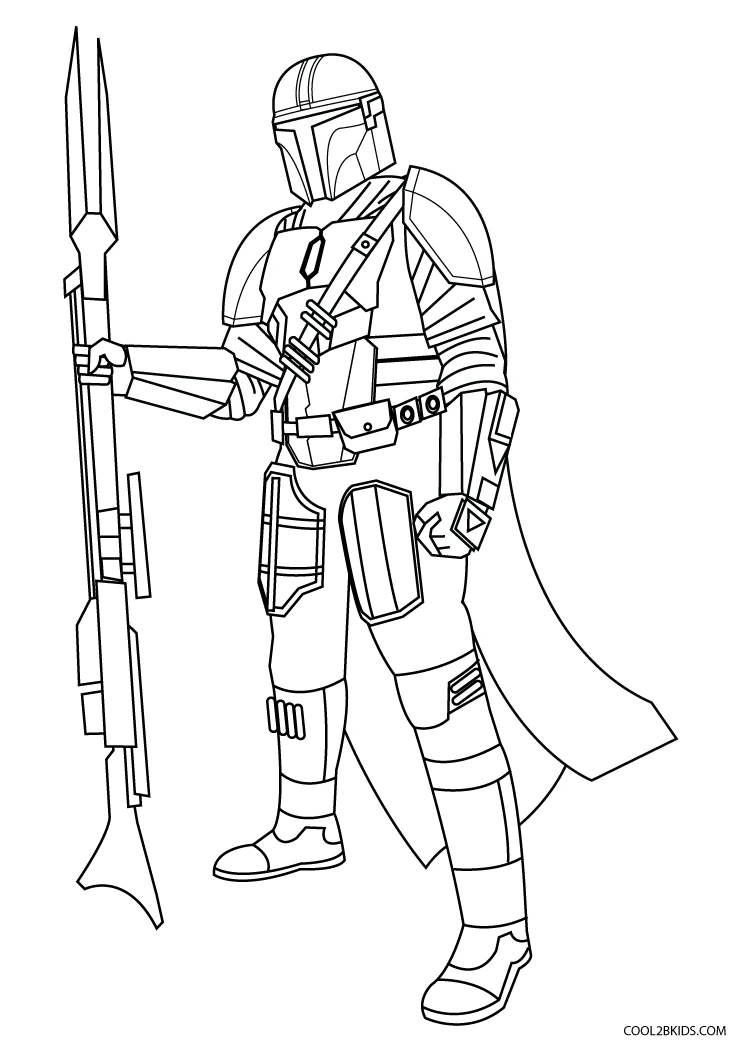 Free printable mandalorian coloring pages for kids