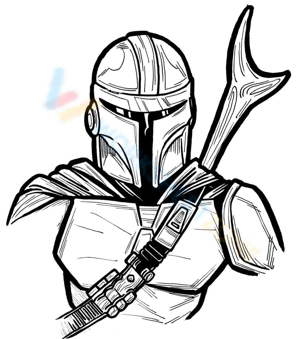 Free printable mandalorian coloring pages for kids