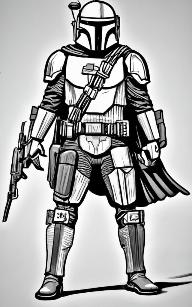 Star wars mandalorian coloring pages