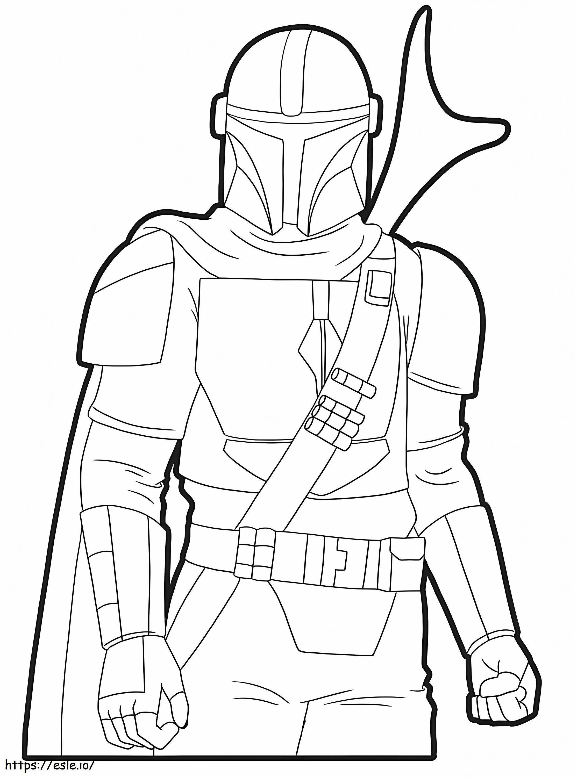 The mandalorian coloring page