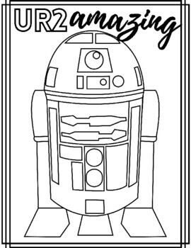 May the fourth star wars inspired coloring writing pages