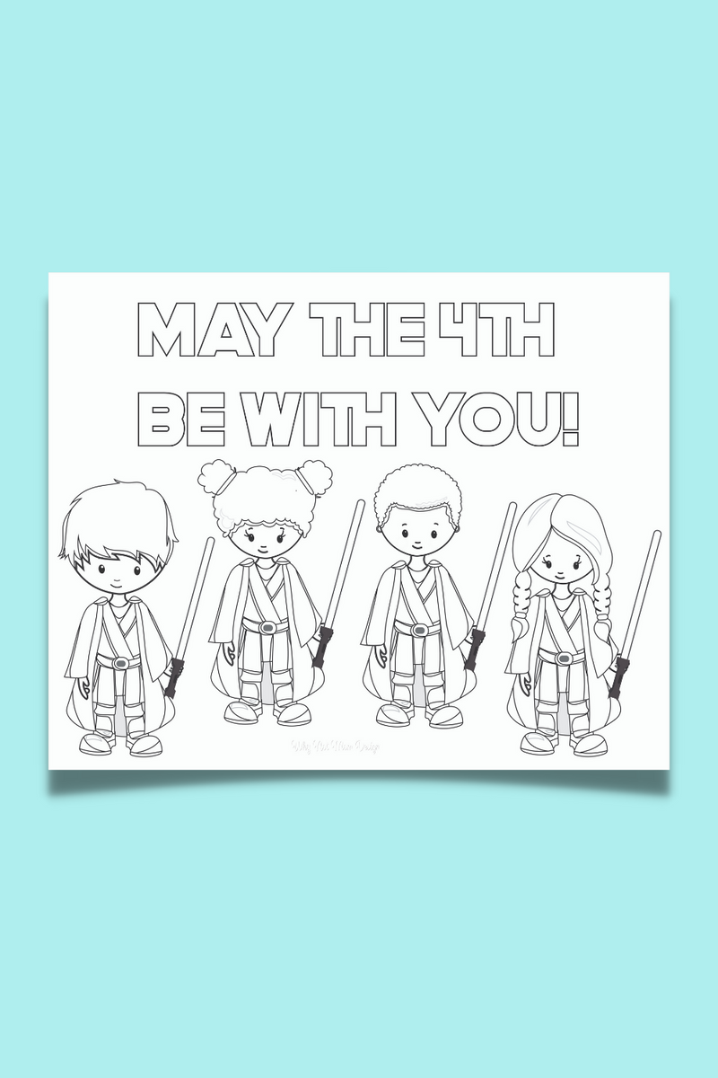 May the th be with you coloring page â why not mom