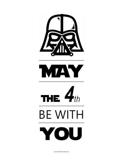 May the th be with you sign â free printable