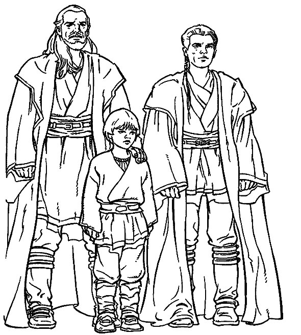 Kids under star wars coloring pages