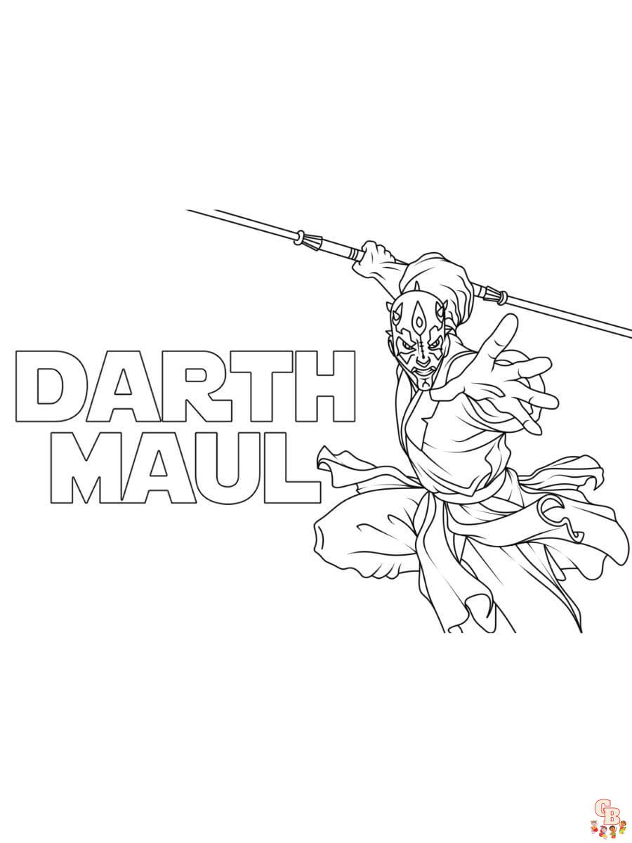 Printable darth maul coloring pages free for kids and adults