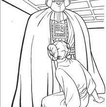 Darth vader and princess leia coloring pages