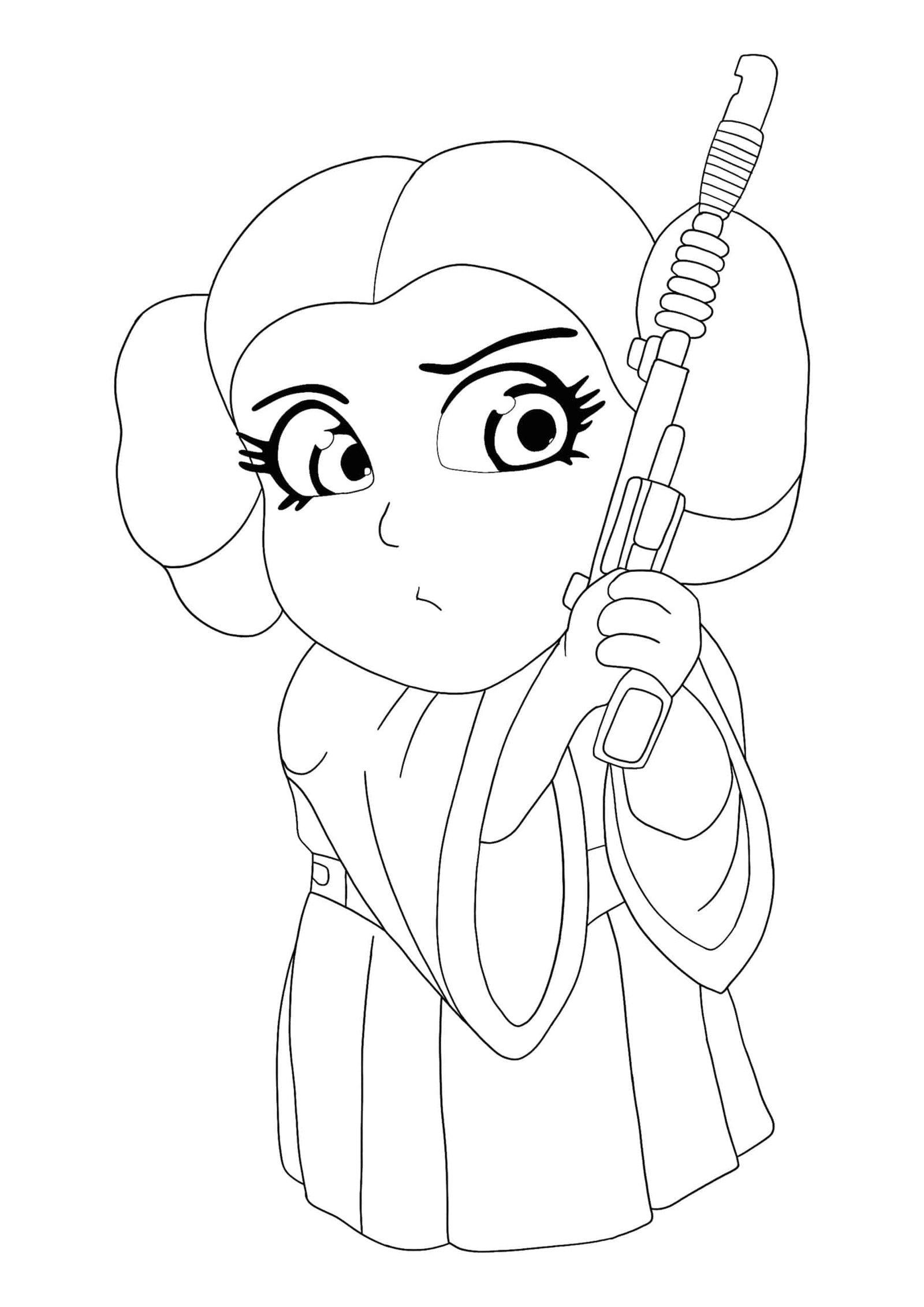 Princess leah coloring pages