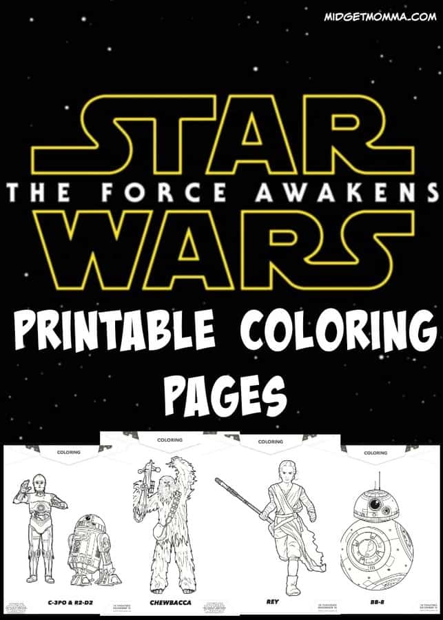 Star wars force awakens printable coloring pages