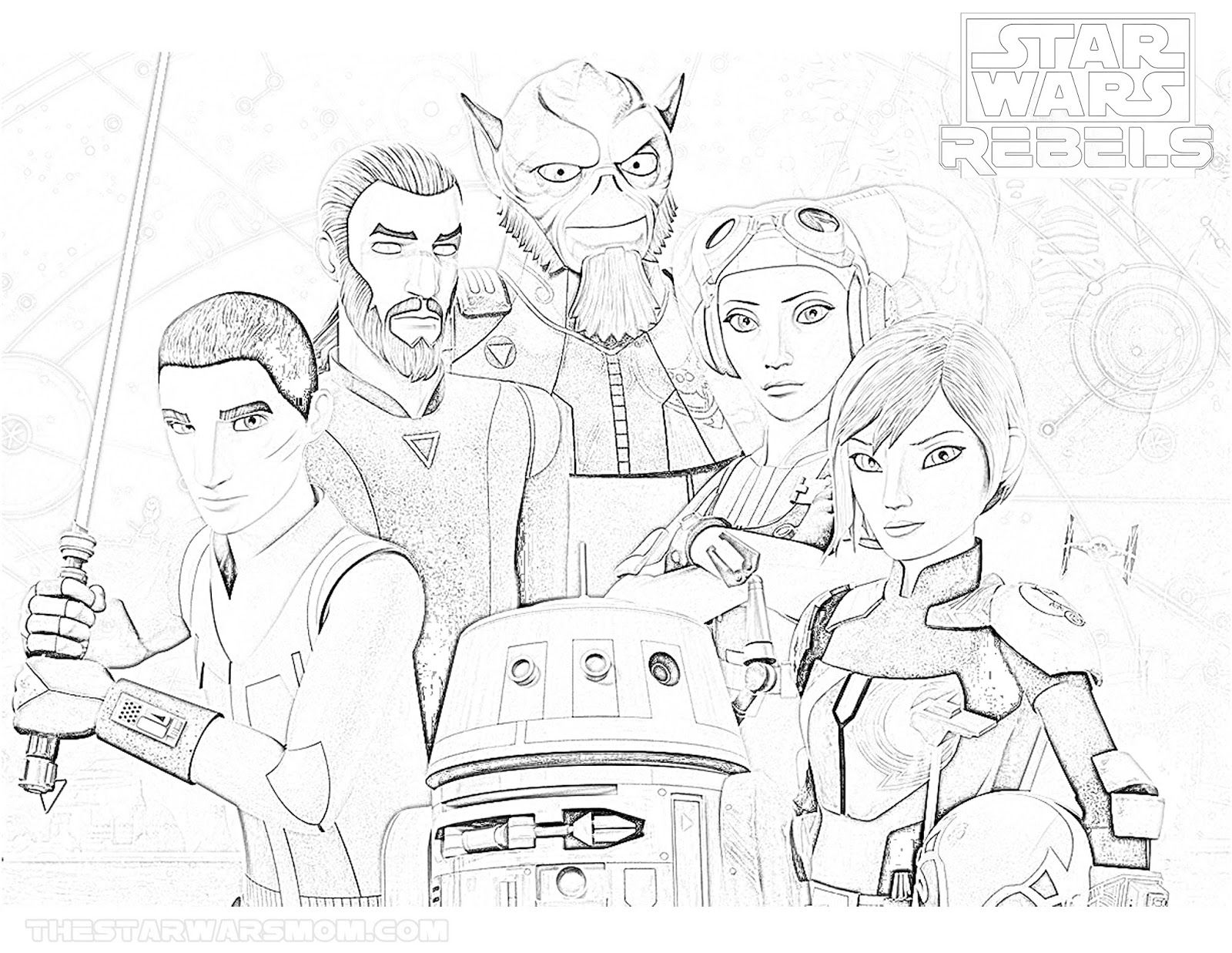 Star wars rebels season coloring page star wars rebels star wars mom rey star wars