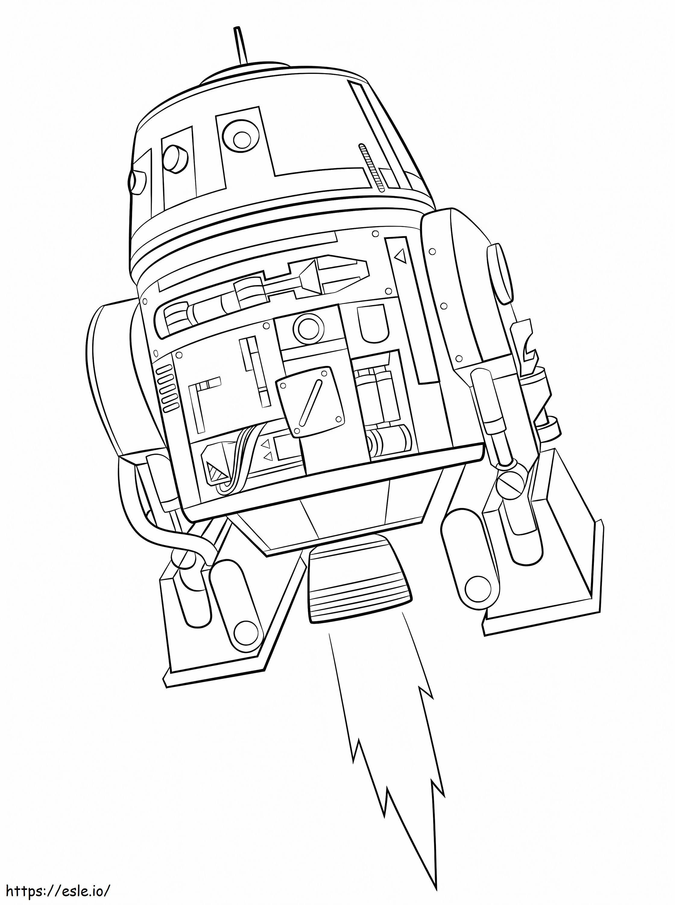 Star wars rebels chopper coloring page