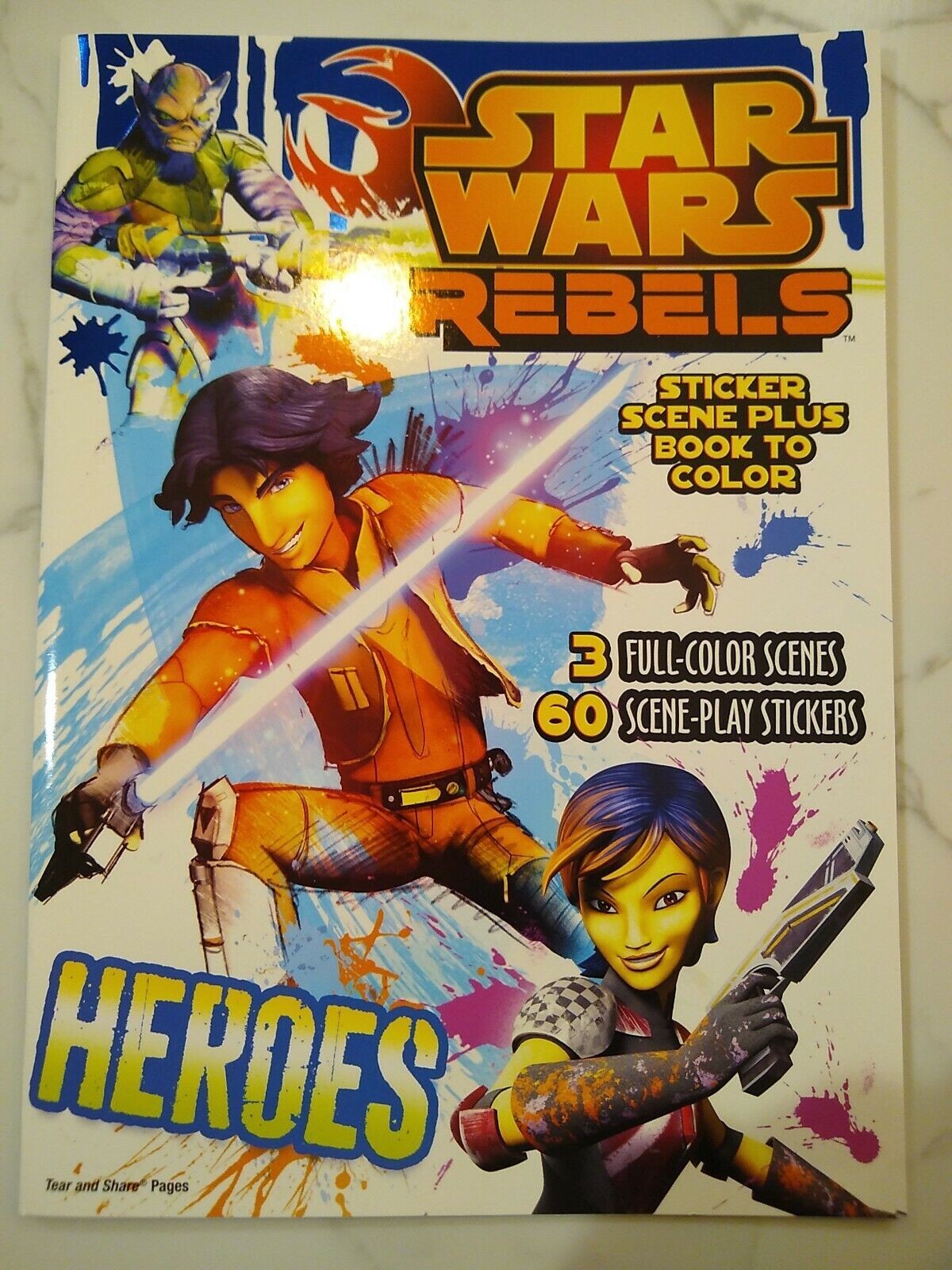 Star wars rebels sticker scene coloring and activity book