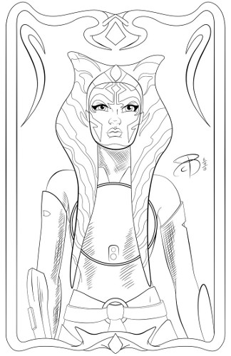 Ahsoka tano colouring pages by ryan brock â all things ahsoka