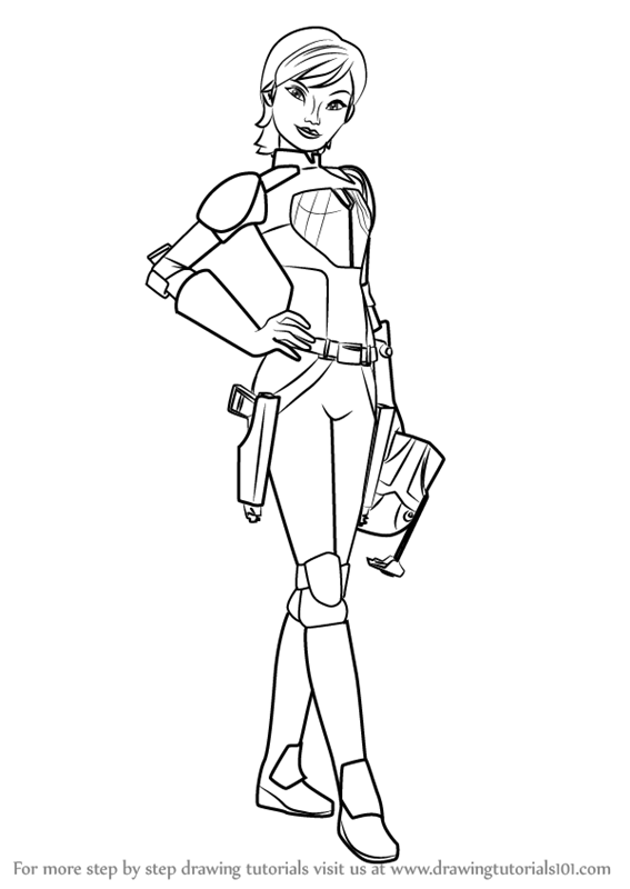 How to draw sabine wren from star wars rebels star wars rebels step by step