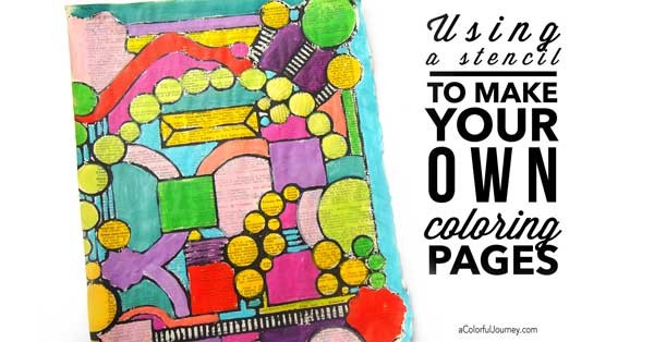 Using a stencil to create your own coloring page