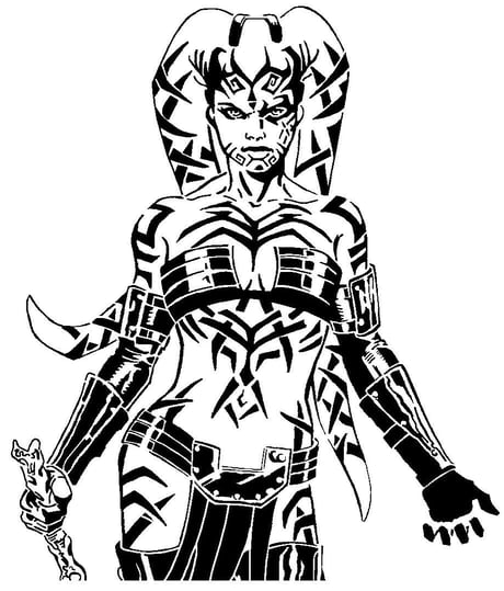 Star wars darth talon stencil