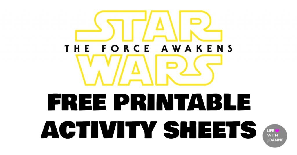 Star wars the force awakens activity pages