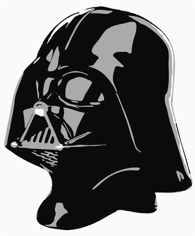 Darth vader stencil in layers