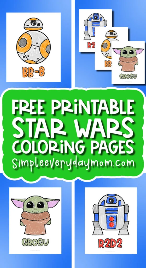 Star wars printable coloring pages for kids freebie