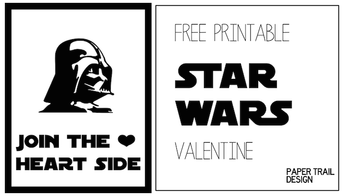 Darth vader valentine printable star wars