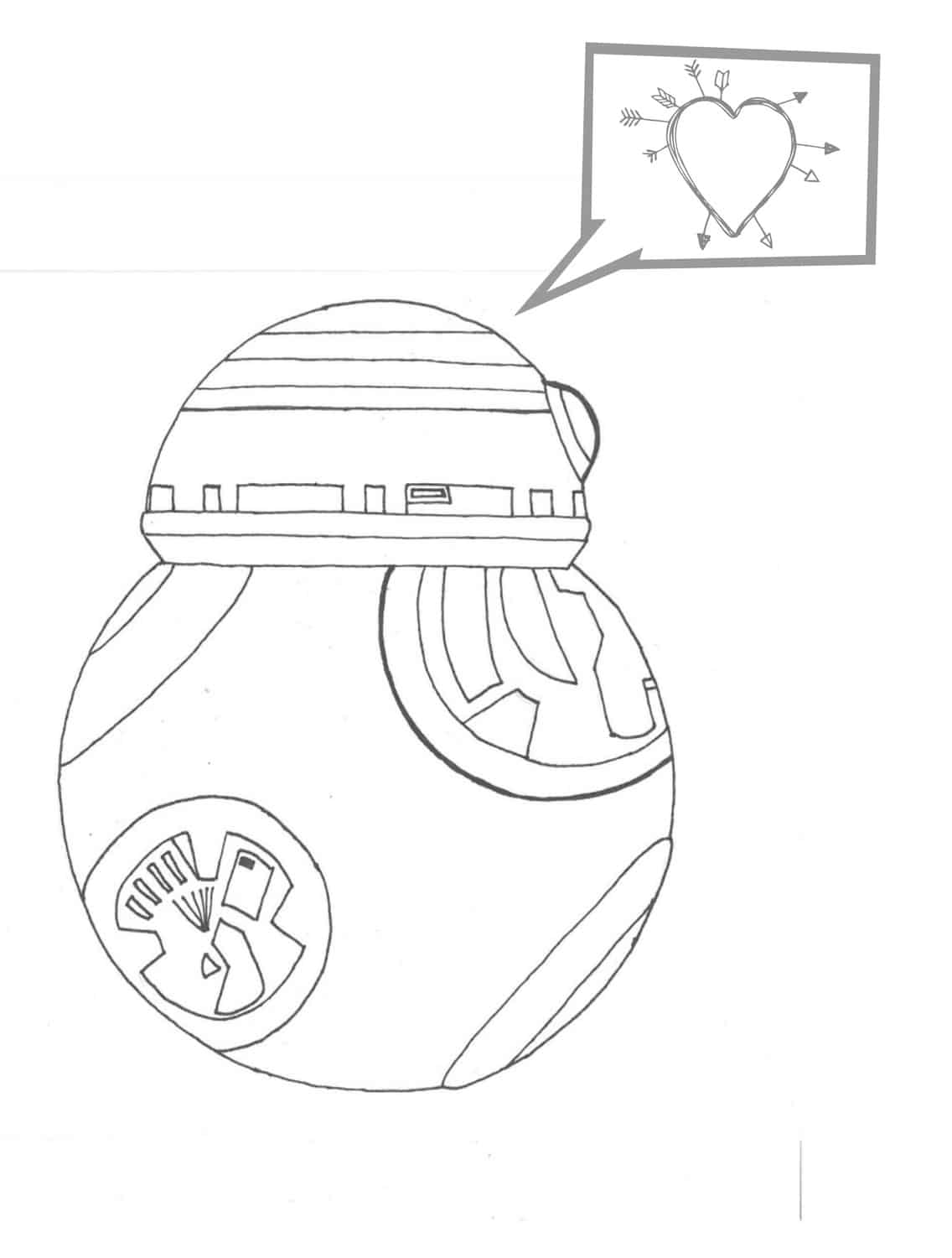 More star wars inspired valentines coloring pages