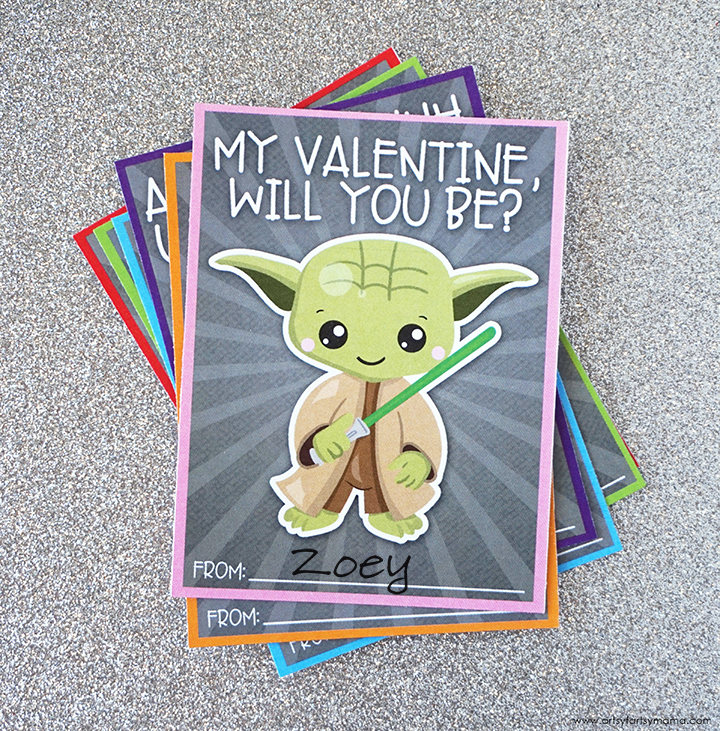 Free printable star wars valentines artsy