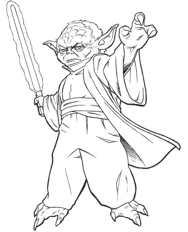 Yoda coloring page to print