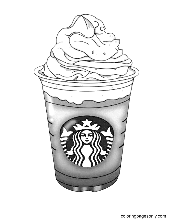 Starbucks coloring pages printable for free download