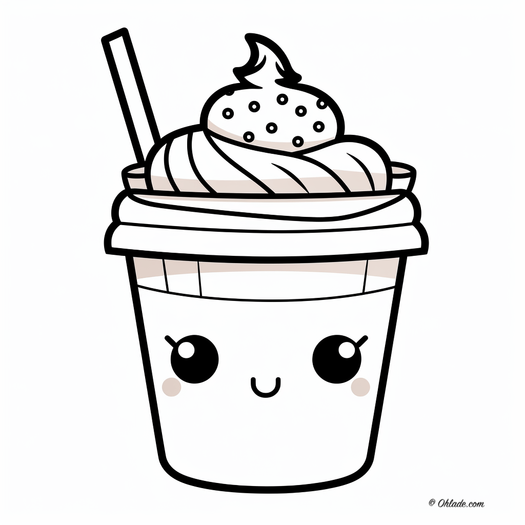 Sip color repeat starbucks kawaii coloring pages for an extra shot of cuteness