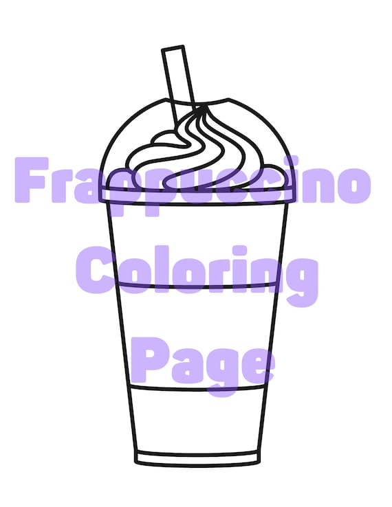 Frappuccino coloring page