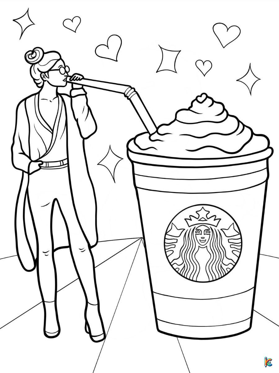 Starbucks coloring pages â