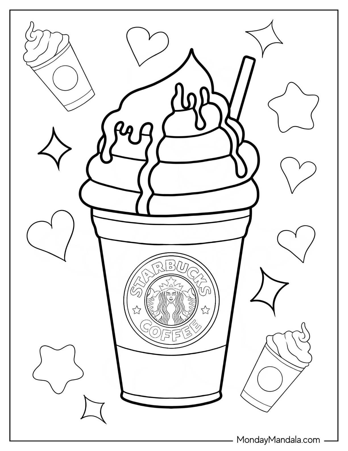 Starbucks coloring pages free pdf printables