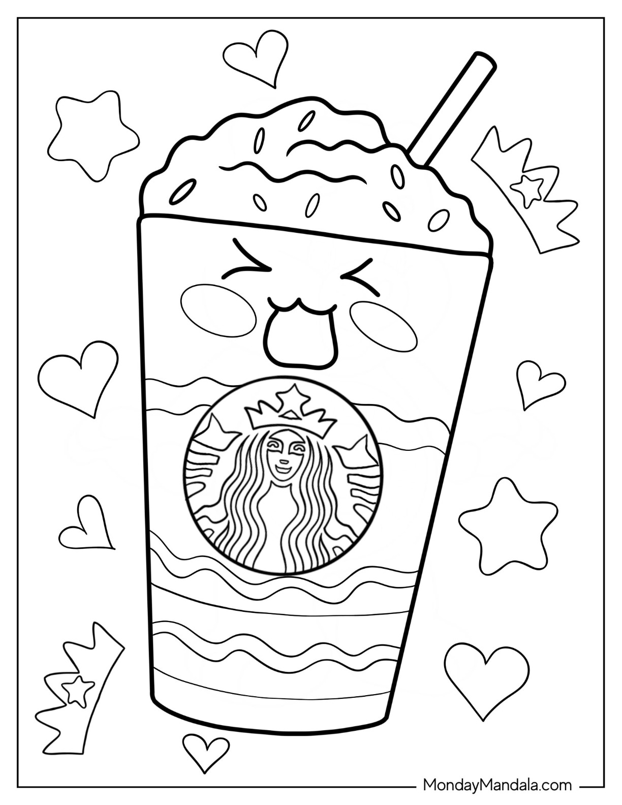 Starbucks coloring pages free pdf printables