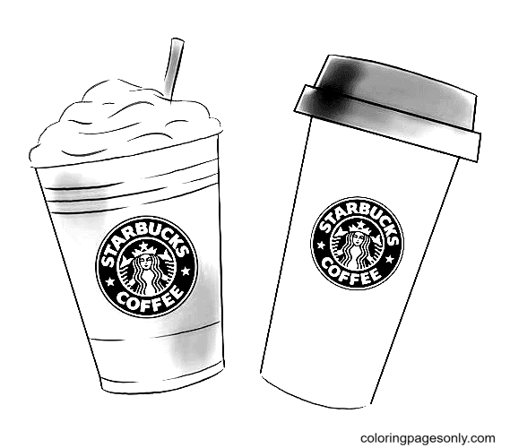 Starbucks coloring pages printable for free download