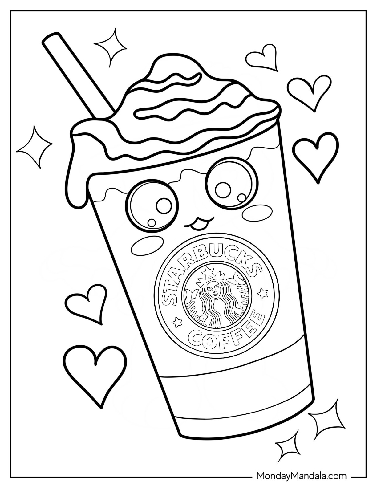 Starbucks coloring pages free pdf printables