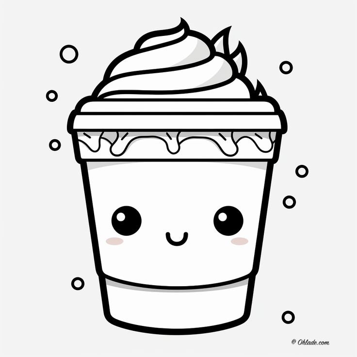 Sip color repeat starbucks kawaii coloring pages for an extra shot of cuteness