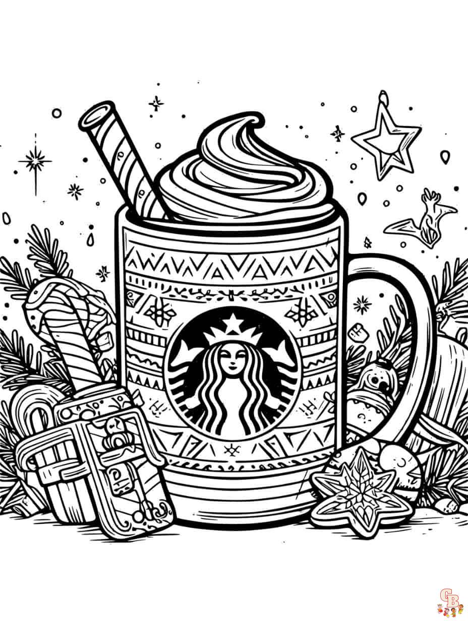 Free printable starbucks coloring pages