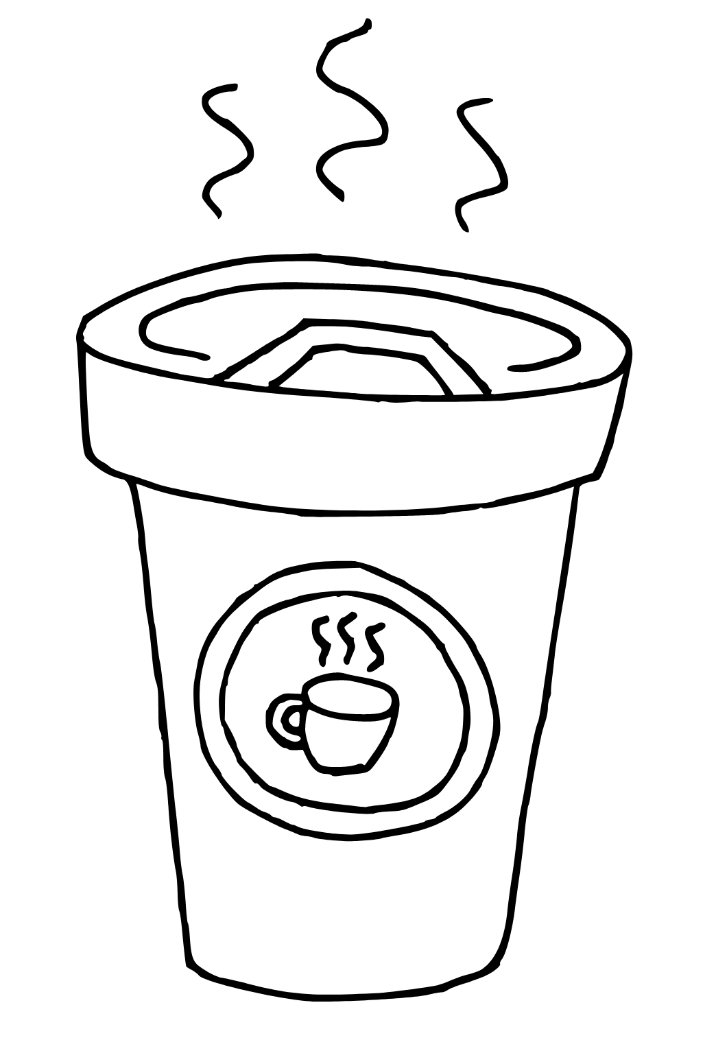 Free printable starbucks easy coloring page for adults and kids