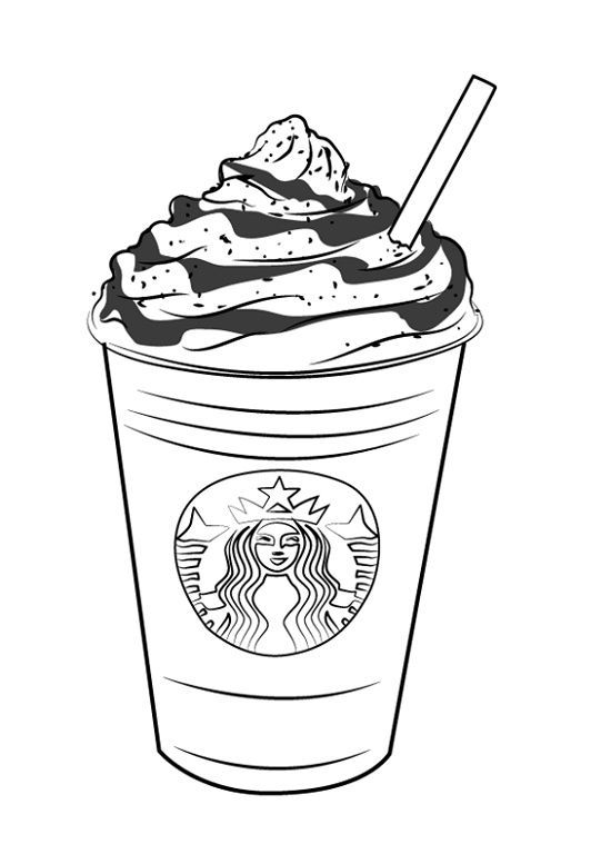 Starbucks coloring page k worksheets starbucks drawing coloring pages to print food coloring pages