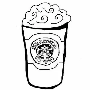 Cup of starbucks coffee fãrbung seite