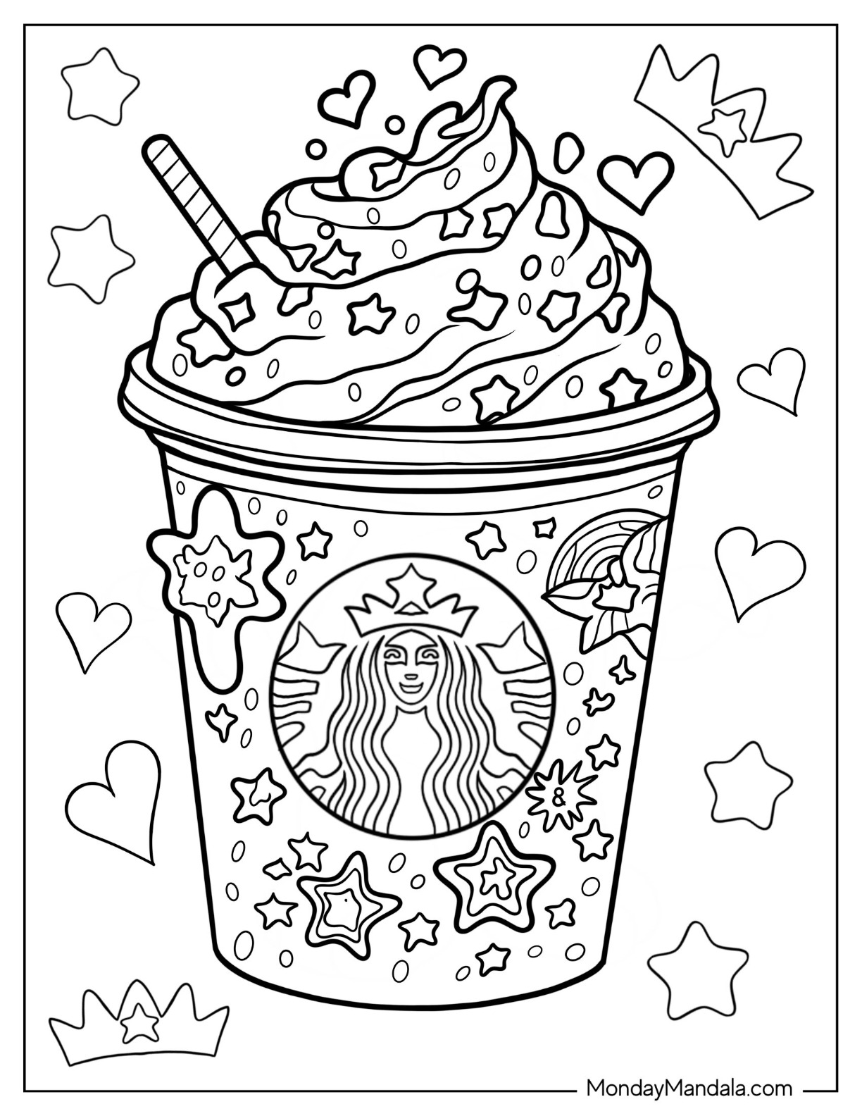 Starbucks coloring pages free pdf printables