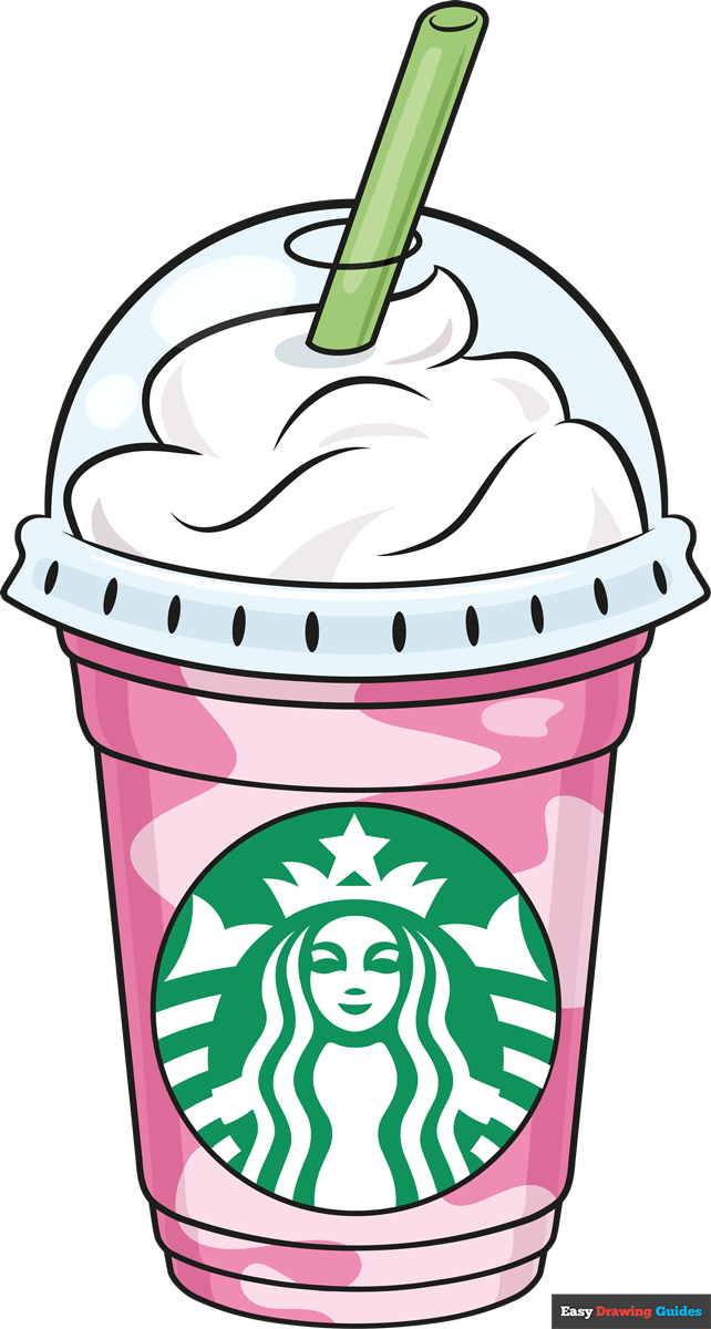 How to draw a starbucks frappuccino