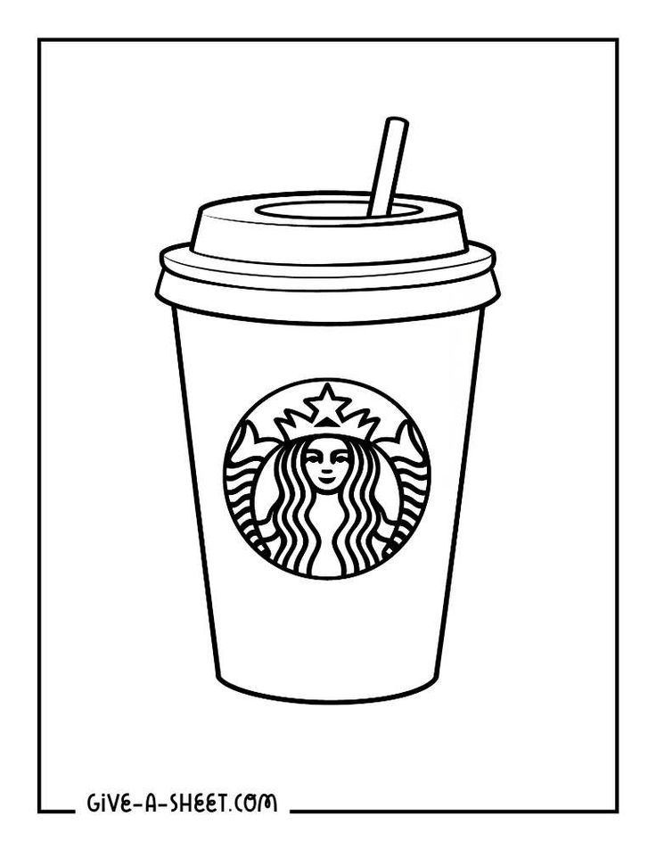 Starbucks coffee and food coloring pages free pdf printables food coloring pages starbucks cup drawing coffee shop anding