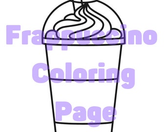 Frappuccino coloring page