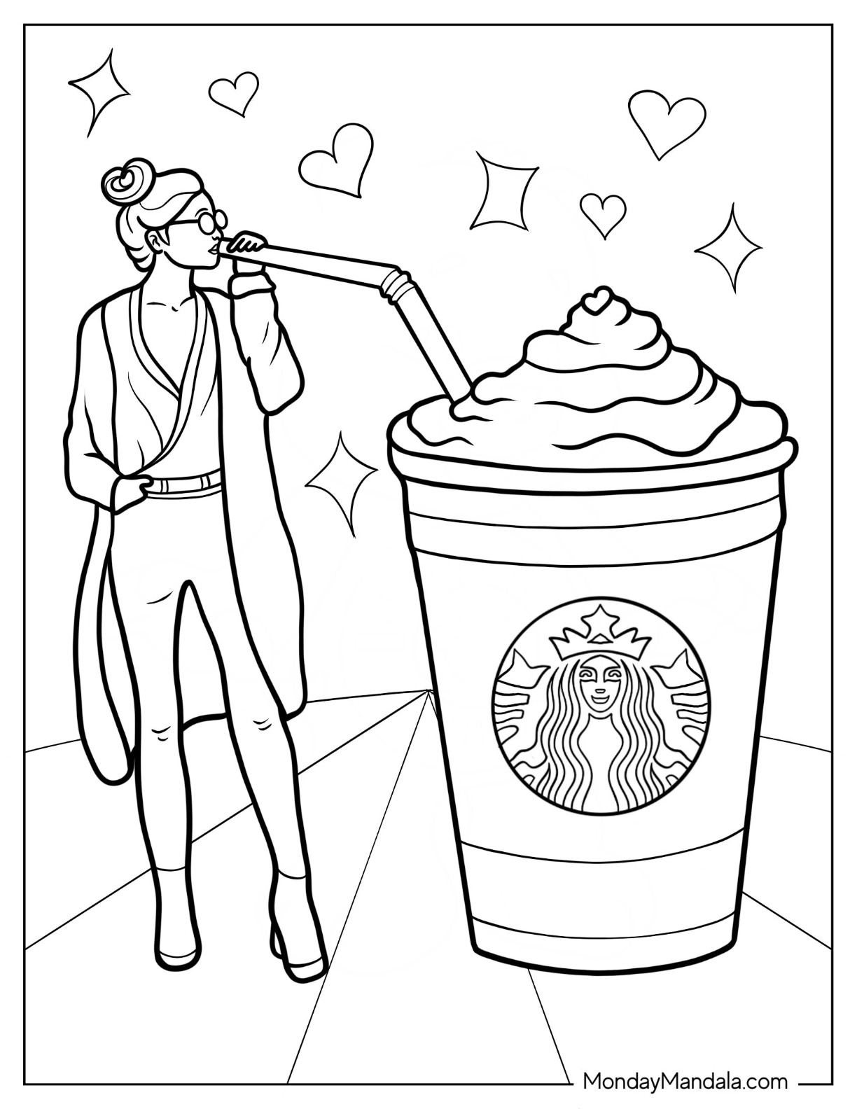 Starbucks coloring pages free pdf printables