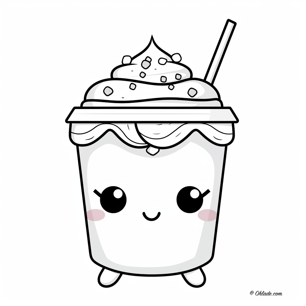 Sip color repeat starbucks kawaii coloring pages for an extra shot of cuteness